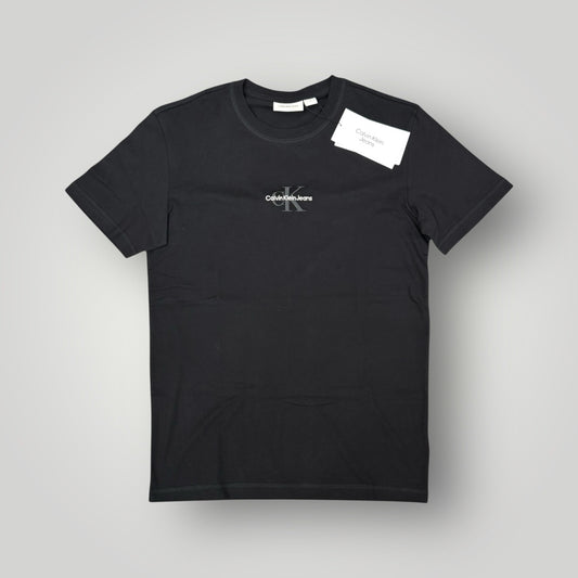 T-shirt CALVIN KLEIN, con logo frontale ricamato, Col.Nero