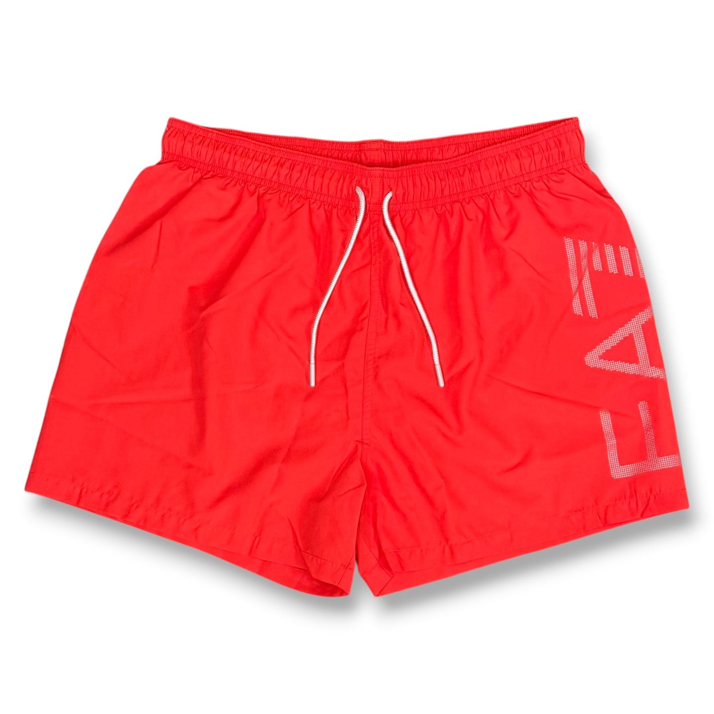 EMPORIO ARMANI- Costume Uomo con scritta sulla gamba, Col.Rosso