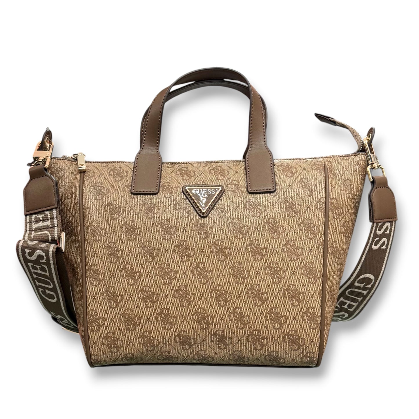 GUESS- Borsa Donna, Group: FOLLIE TRAVEL, Col.Latte Logo
