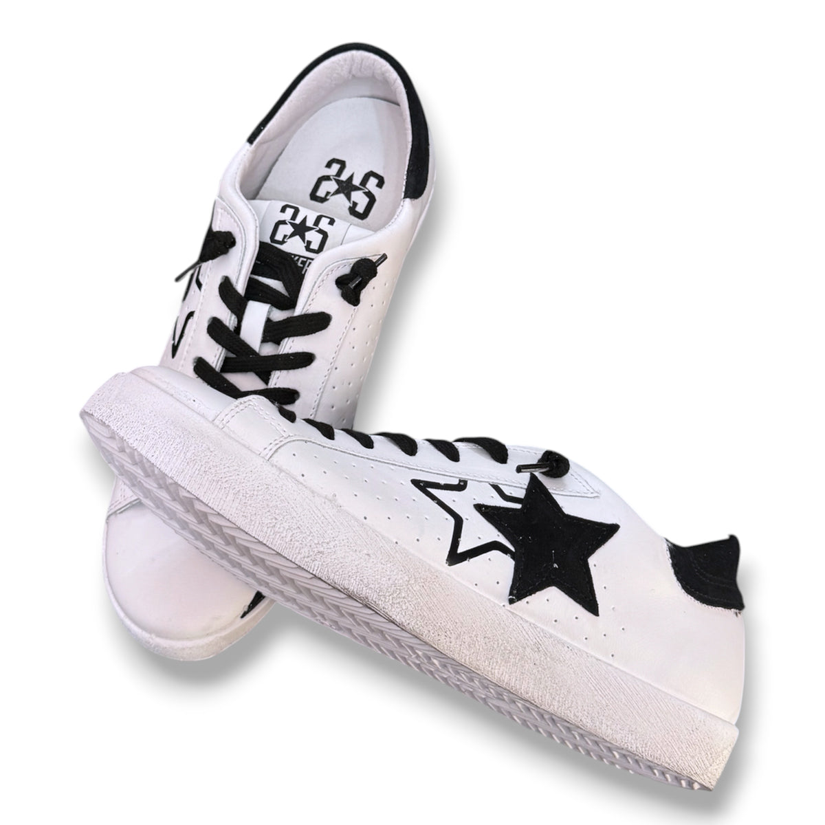 2 - STAR, Scarpa Uomo, Col.Bianco/Nero