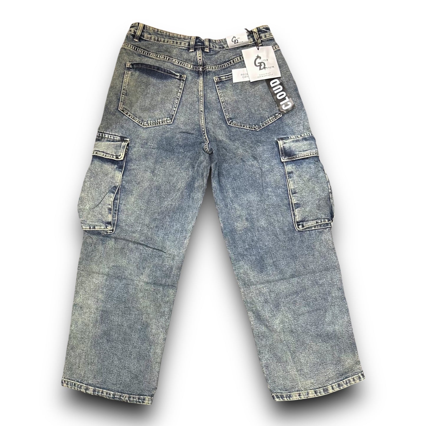 Jeans Cloud Denim Uomo sabbiato, Cargo BaggyRelaxedFit