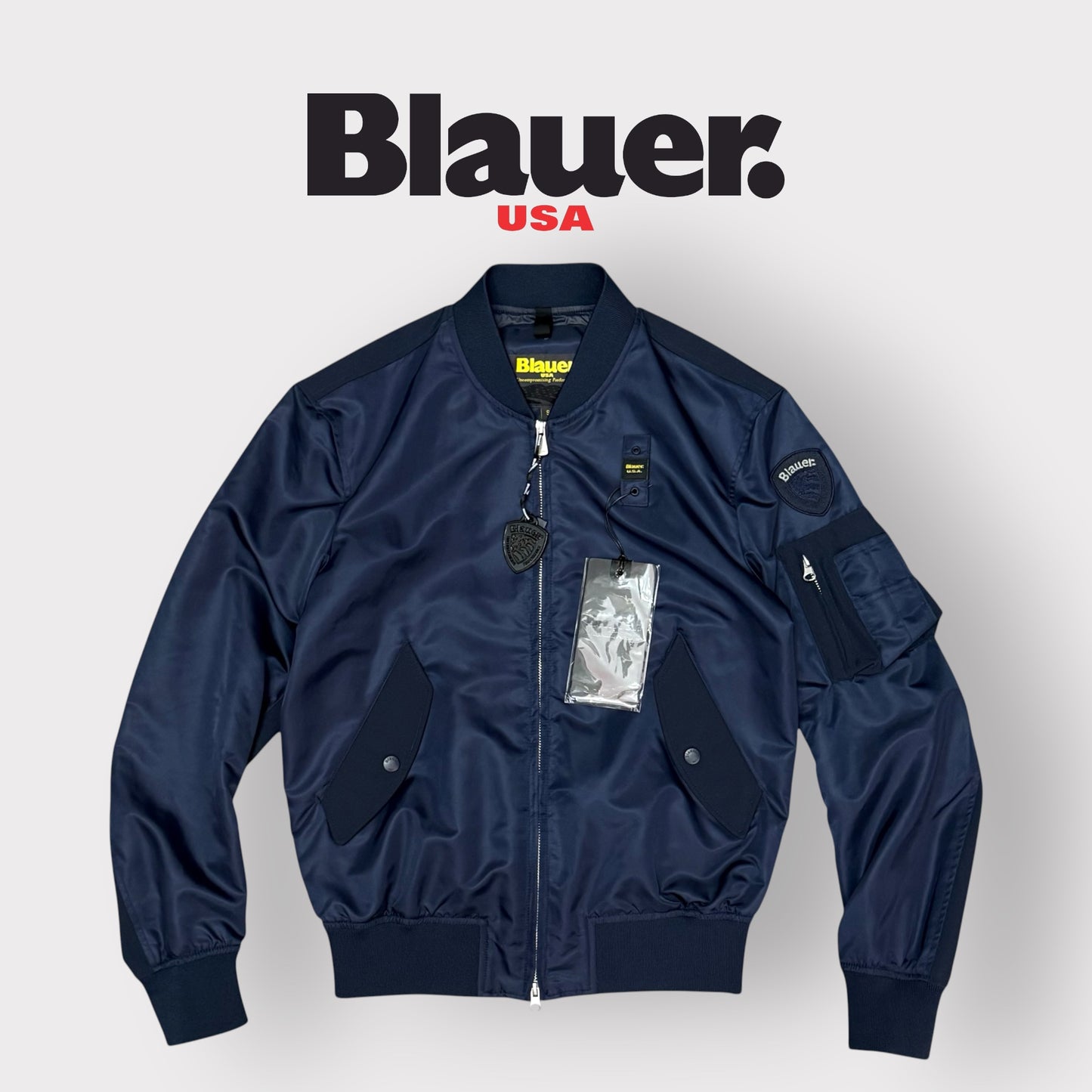 Giubbotto BLAUER Uomo, mod.bomber, Col.Blu
