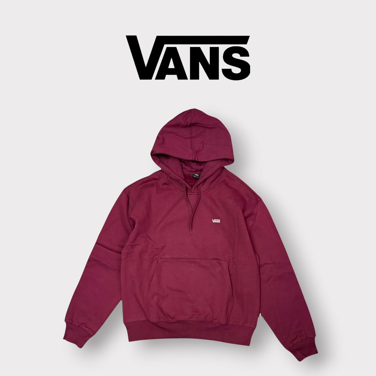 Vans - Felpa Uomo con cappuccio, tex.felpato, Col.Bordeaux