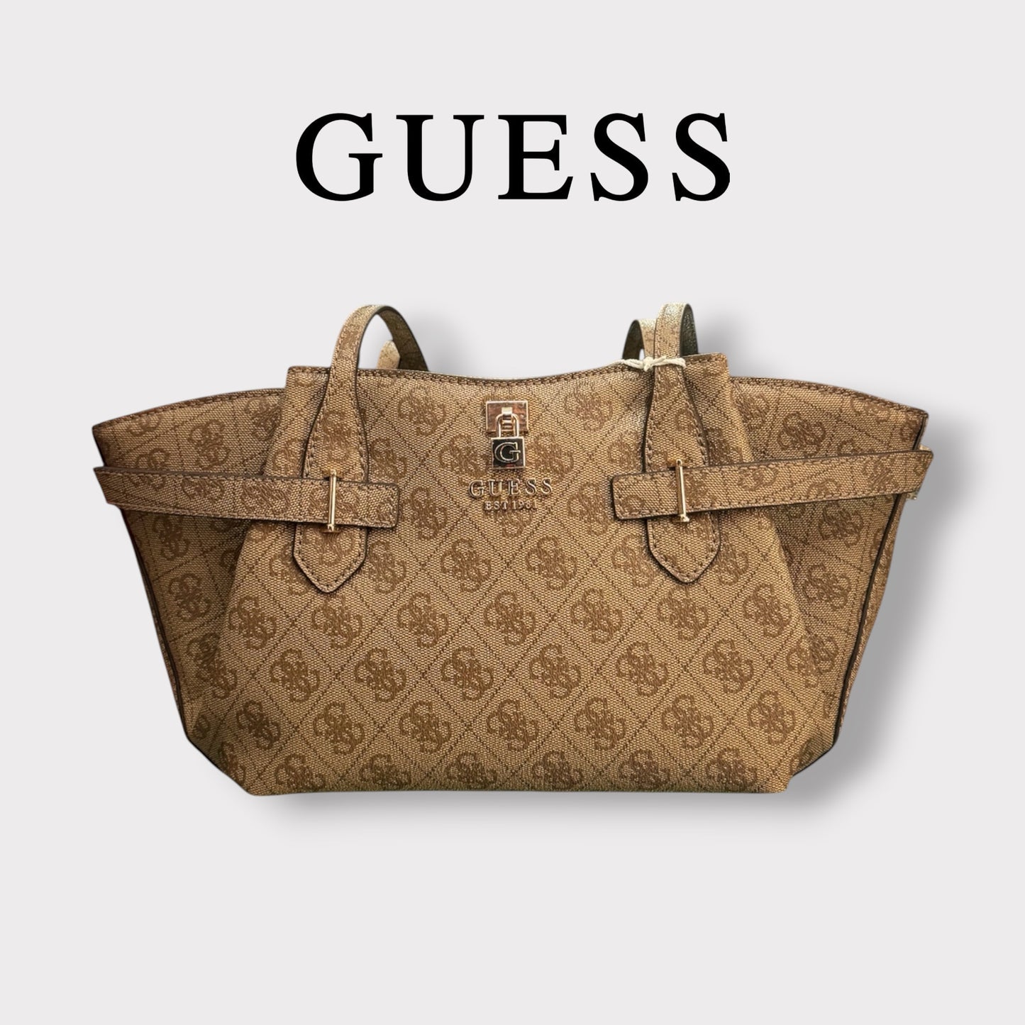 GUESS- Borsa Donna, Group:YESBA, Col.LATTE LOGO