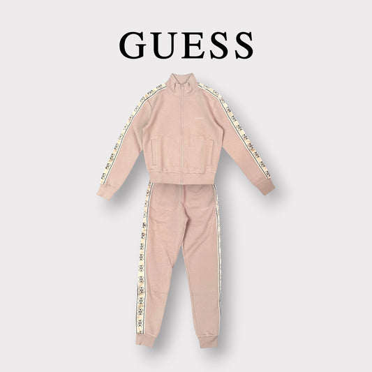 GUESS- Tuta completa Donna, con banda laterale logata, tex.neoprene, Col.Cipria