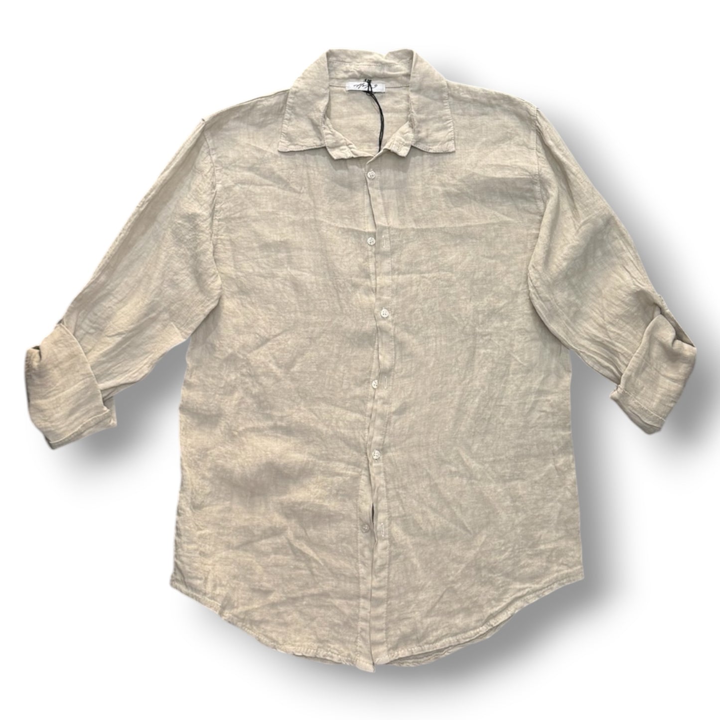 Camicia con colletto, Tex.Lino, Col.Beige