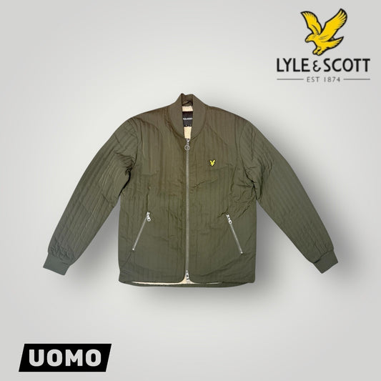 Giubbotto  LYLE&SCOTT, con interno in pelliccia, mod.Quilted Liner Jacket, Col.Olive