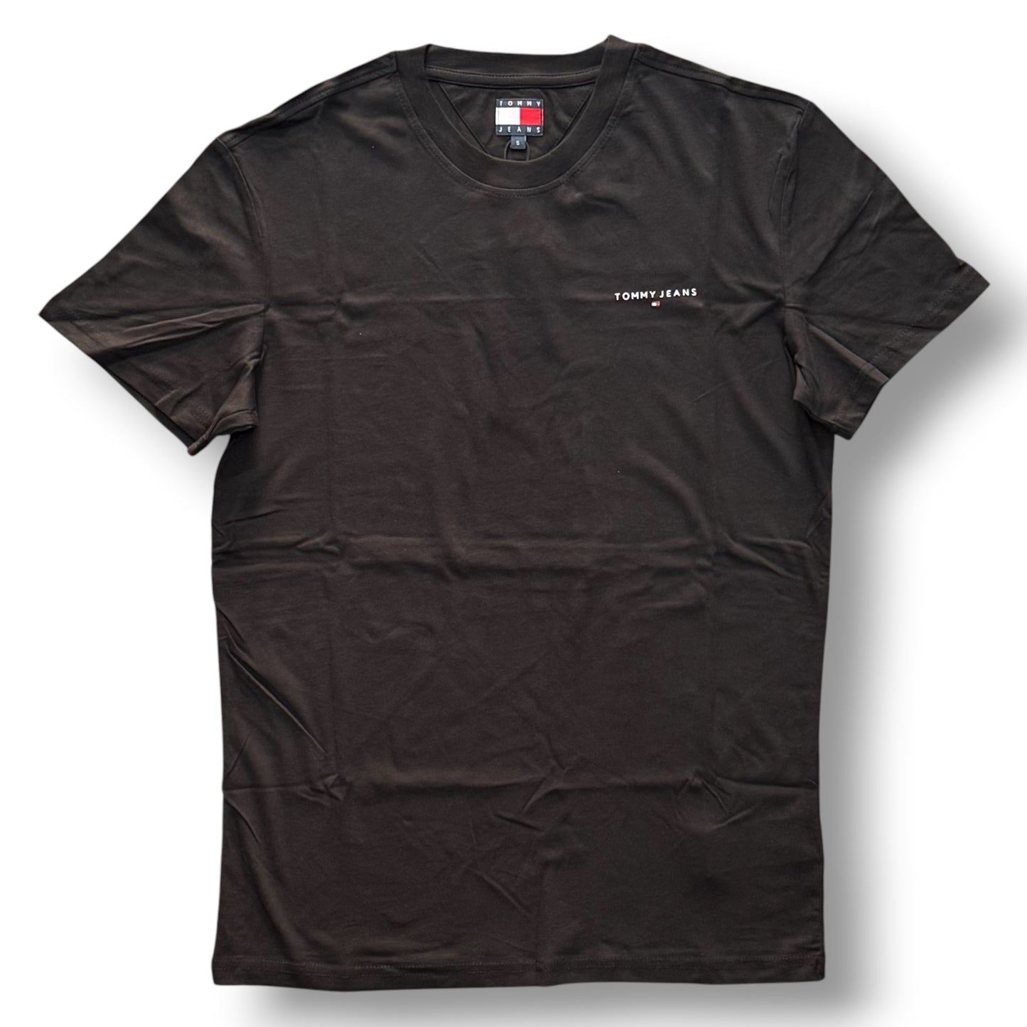 TOMMY JEANS - T-Shirt Uomo con logo lato cuore, Col.Nero