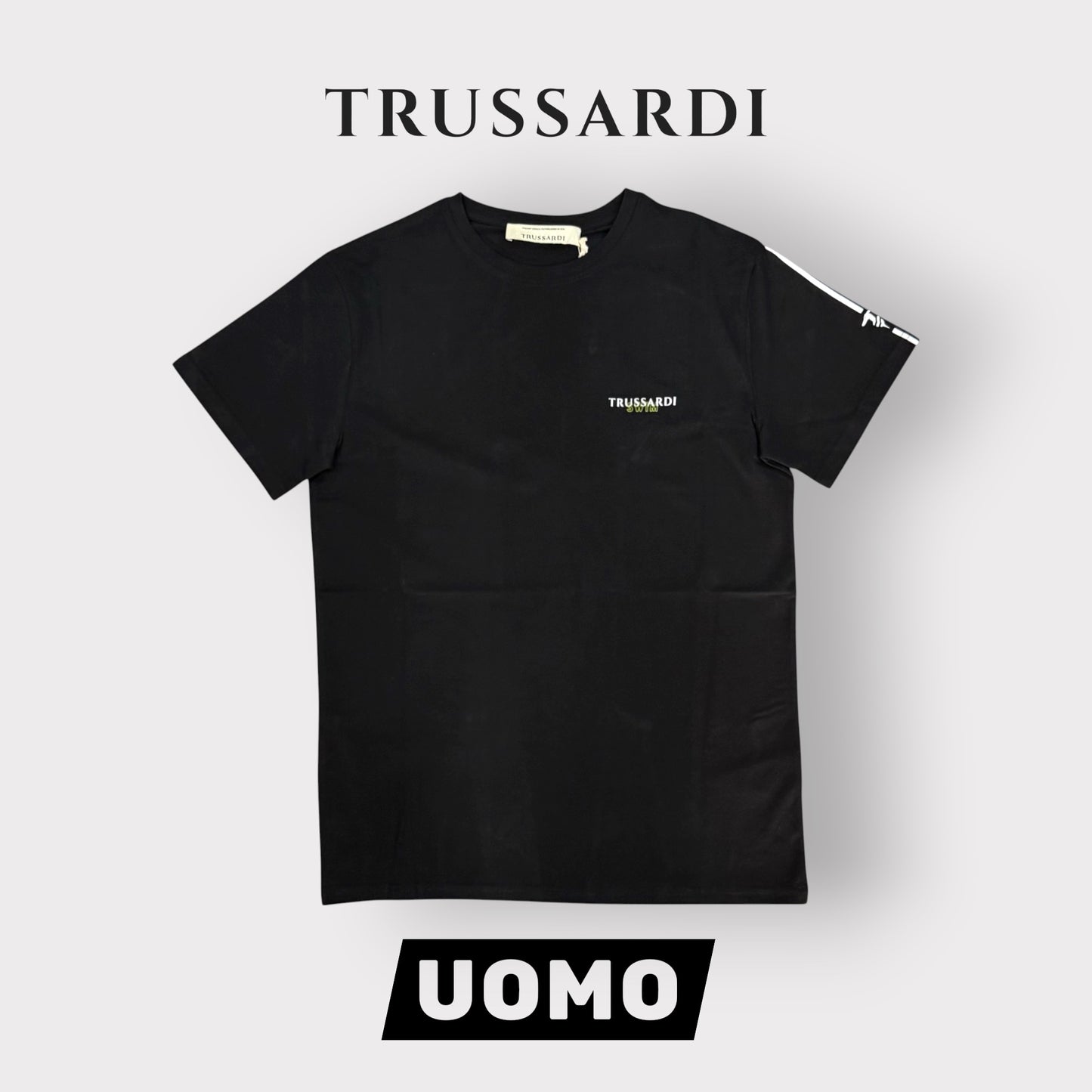 TRUSSARDI - T-Shirt Uomo con logo lato cuore, Col.Nero
