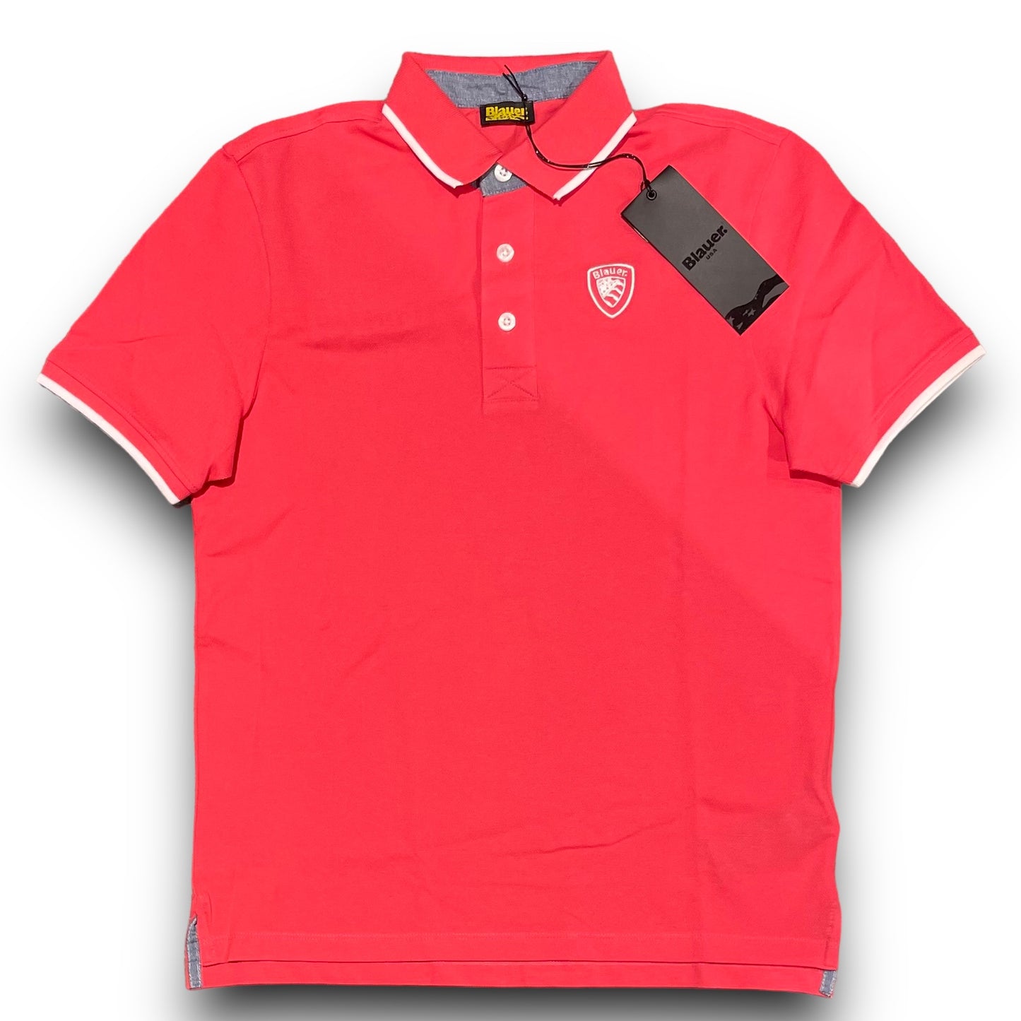 Polo BLAUER Uomo piquet, RegulrFit, col.Corallo