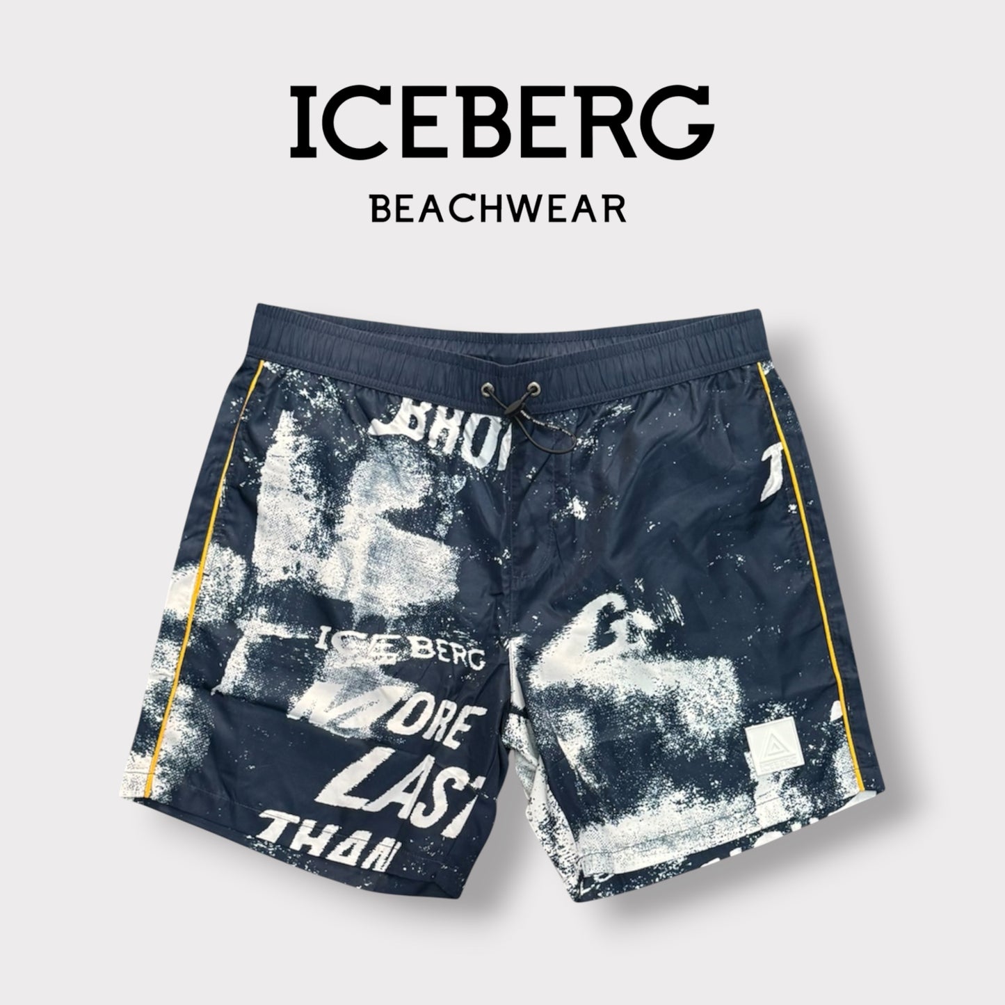 ICEBERG BEACHWEAR- Costume Uomo, con stampa, col.Blu
