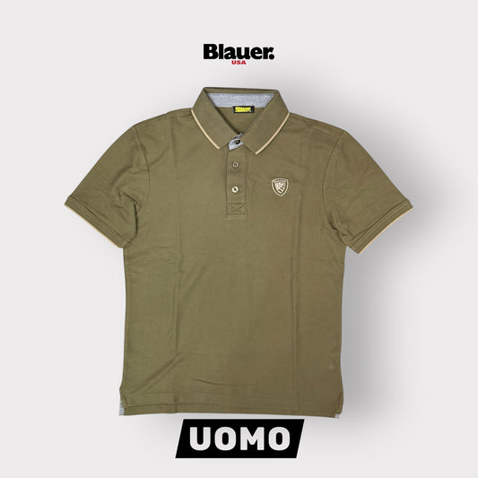 BLAUER- Polo Uomo, Regular Fit, mod.Damon, Col.Verde
