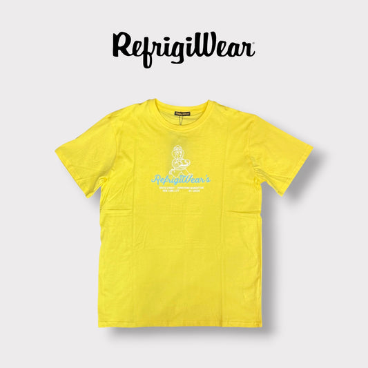 REFRIGIWEAR - T-Shirt Uomo con disegno frontale, Col.Giallo
