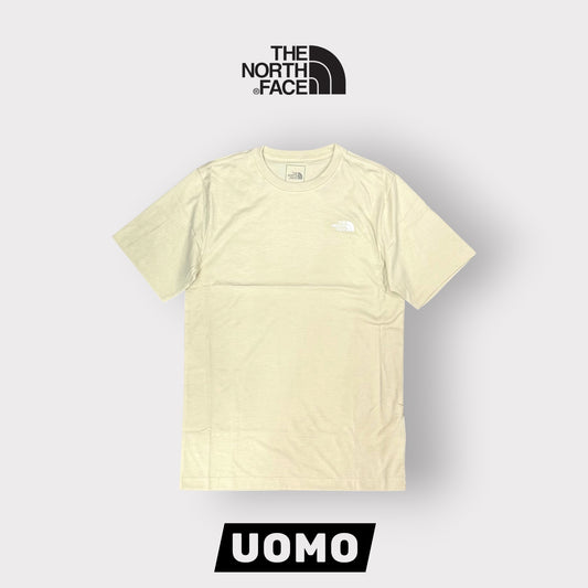 THE NORTH FACE- T-Shirt Uomo con logo ricamato lato cuore, Col.Beige