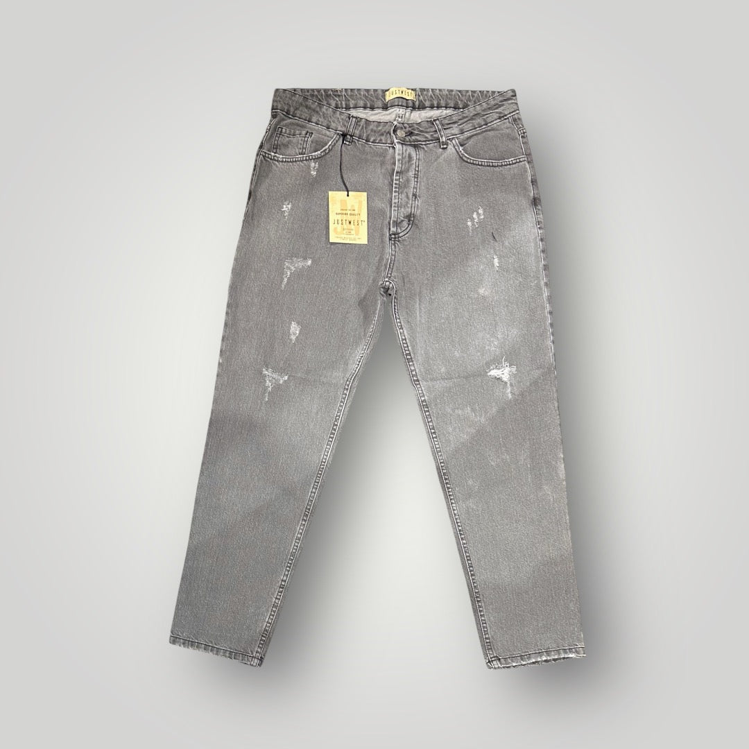 Jeans Just West Uomo in Denim Grigio, CroppedFit