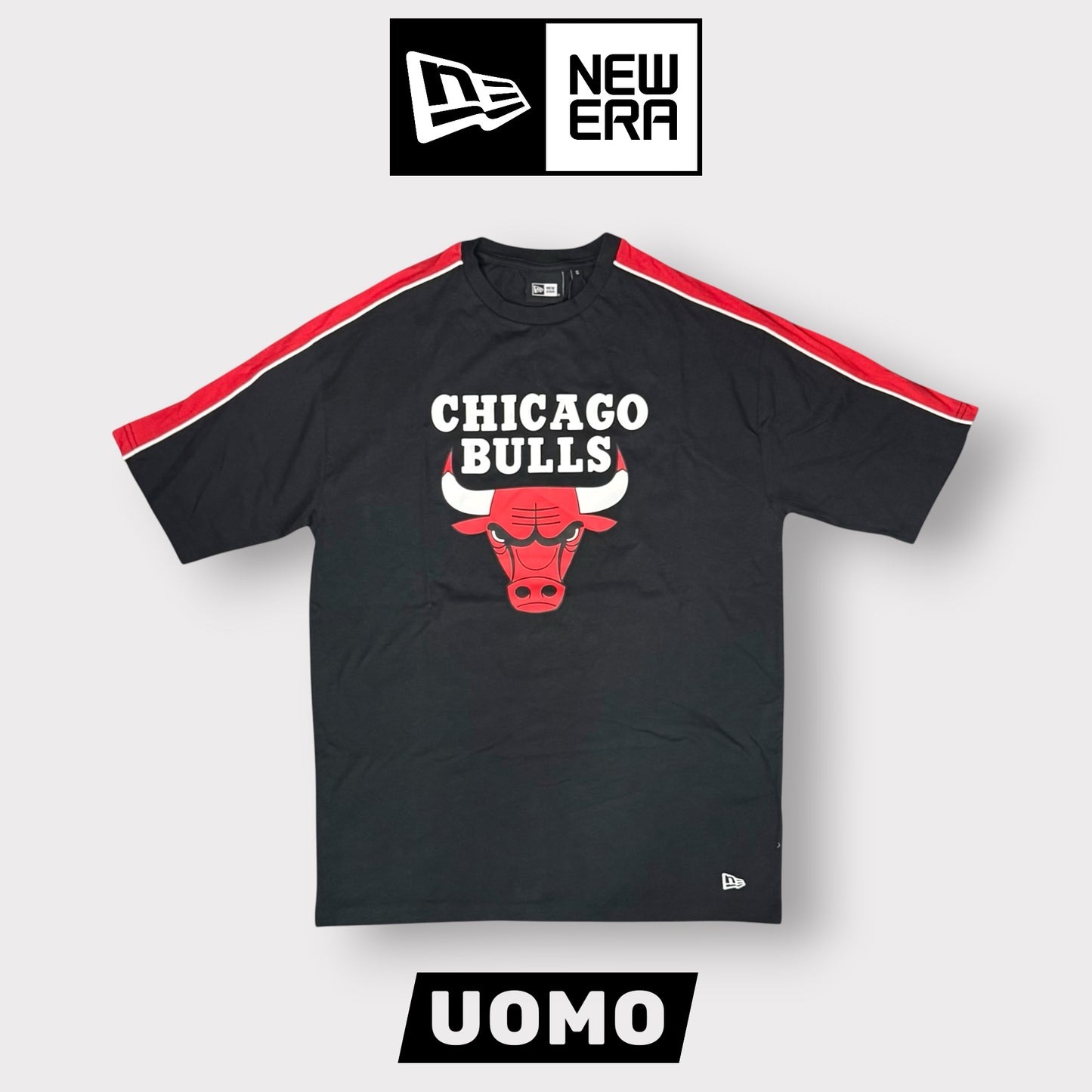 NEW ERA - T-Shirt Uomo CHICAGO BULLS, Col.Nero