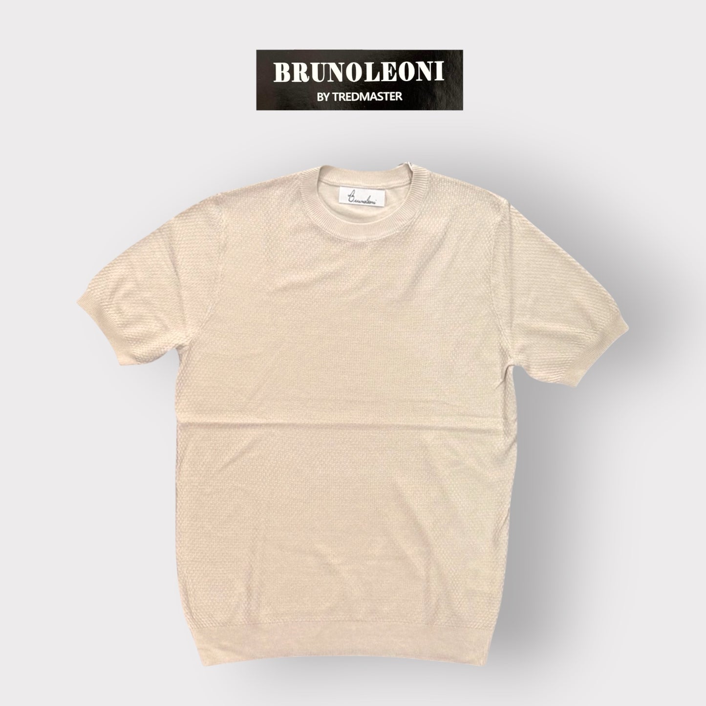 BRUNO LEONI - T-Shirt Uomo, in filo, Col.Beige