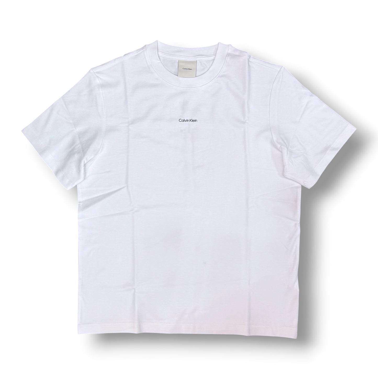 CALVIN KLEIN - T-Shirt Uomo con scritta frontale piccola, Col.Bianco