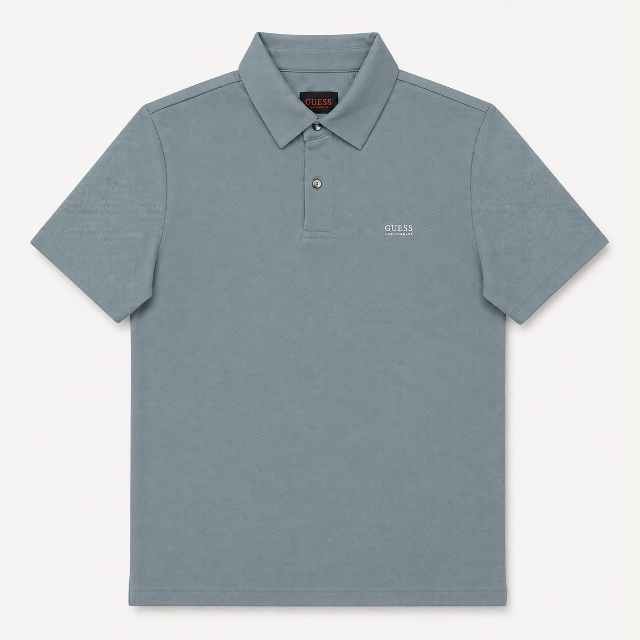 GUESS- Polo Uomo, in tessuto tecnico, SlimFit, Col.Petrolio
