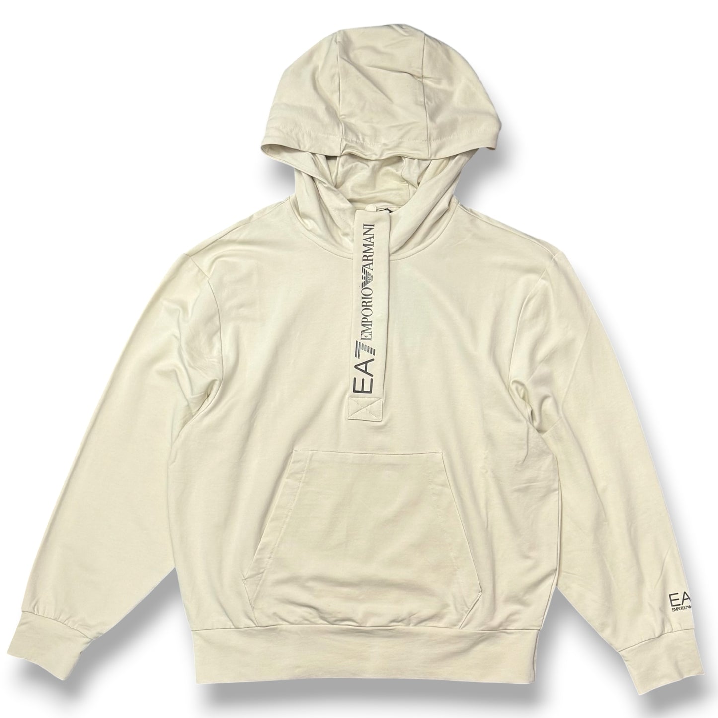 EA7 EMPORIO ARMANI- Tuta completa Donna con cappuccio con mezza zip e bottoncini, primaverile, Col.Beige