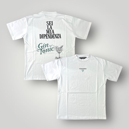 T-shirt VSNOZERO MOD.GIN TONIC, Col.Bianco