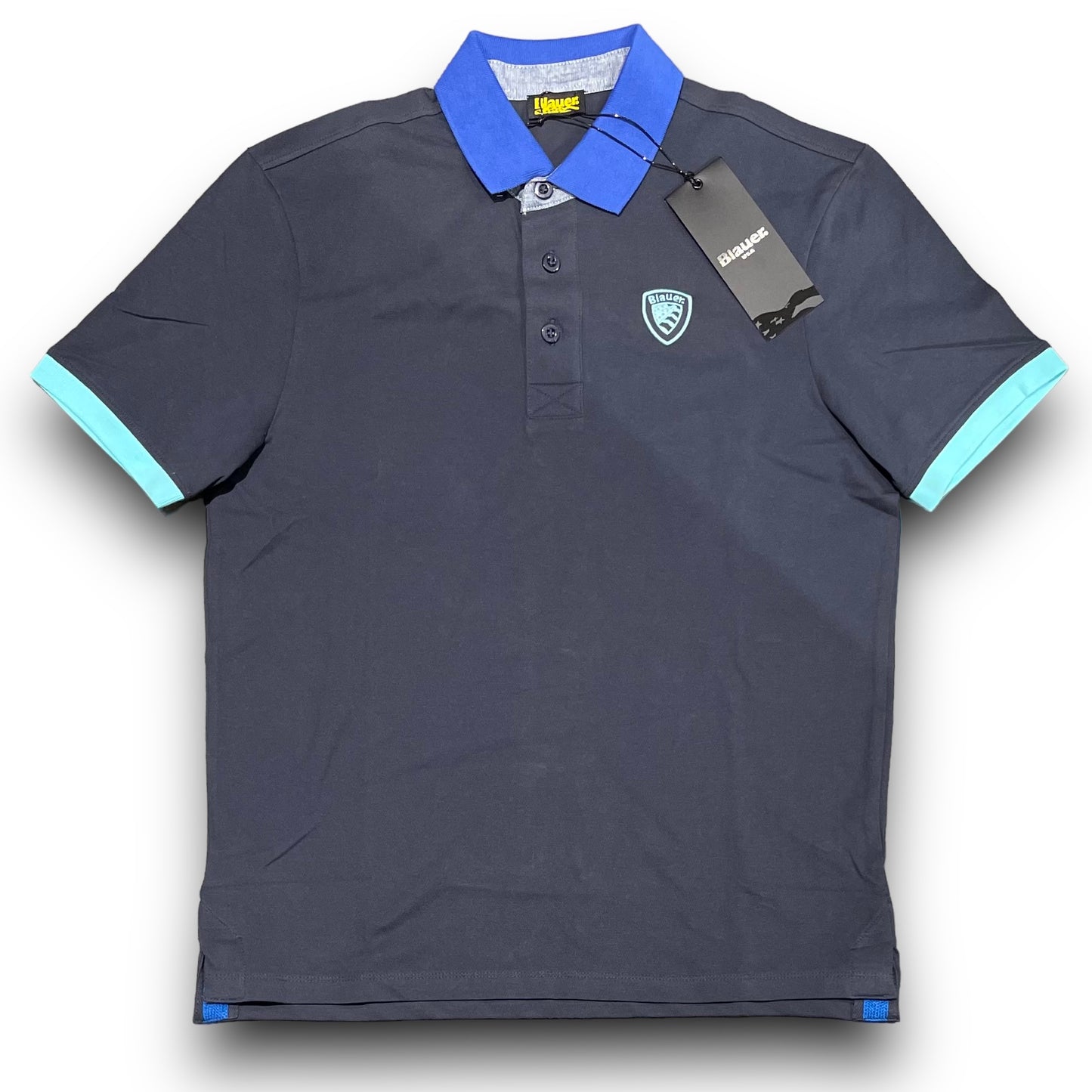 Polo BLAUER Uomo piquet, RegulrFit, col.Blu