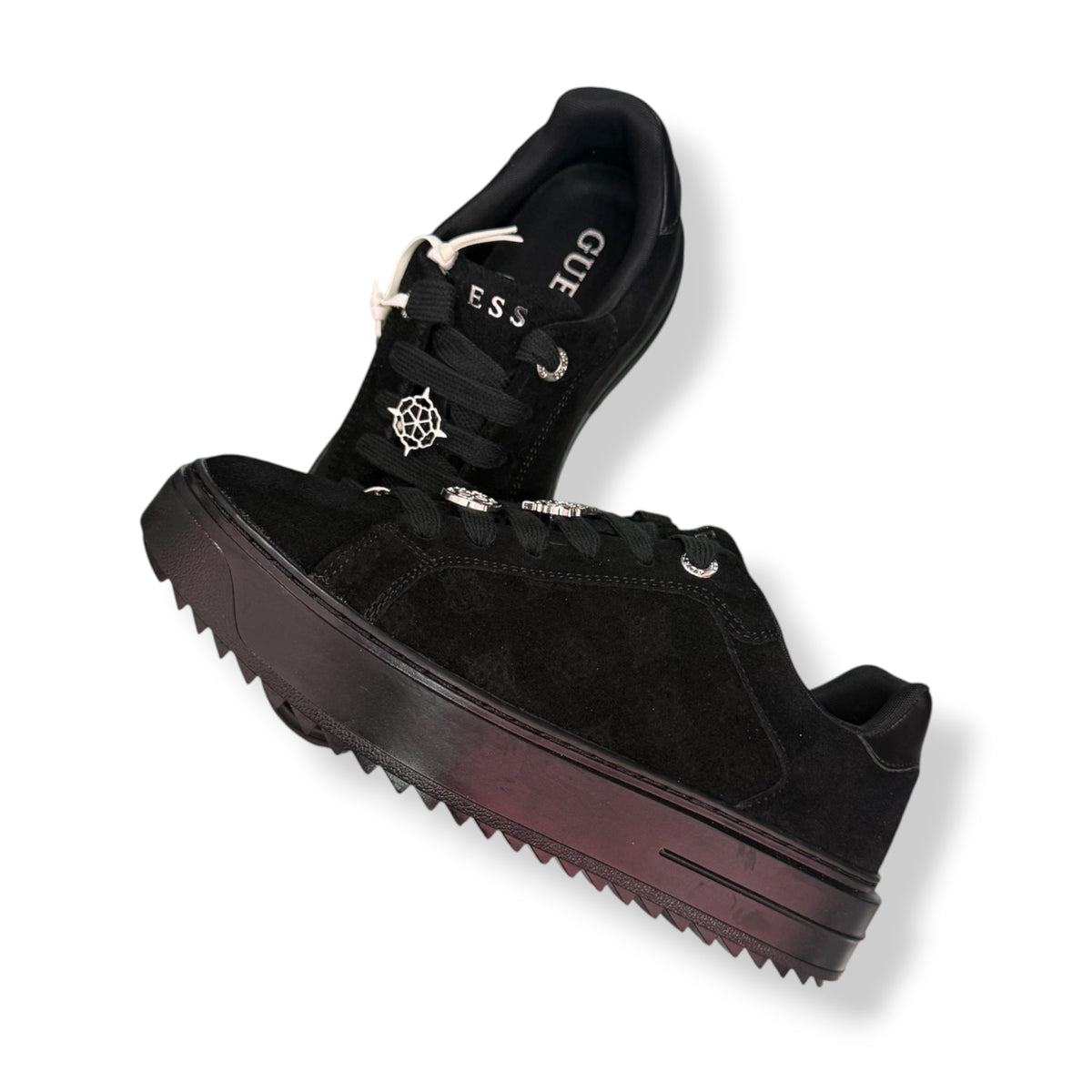 GUESS - Scarpe Donna, in camoscio, Col.Nero
