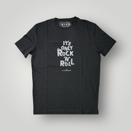 T-shirt RICHMOND Uomo, con stampa frontale grande, Col. Nero (it's only rock 'n'roll)