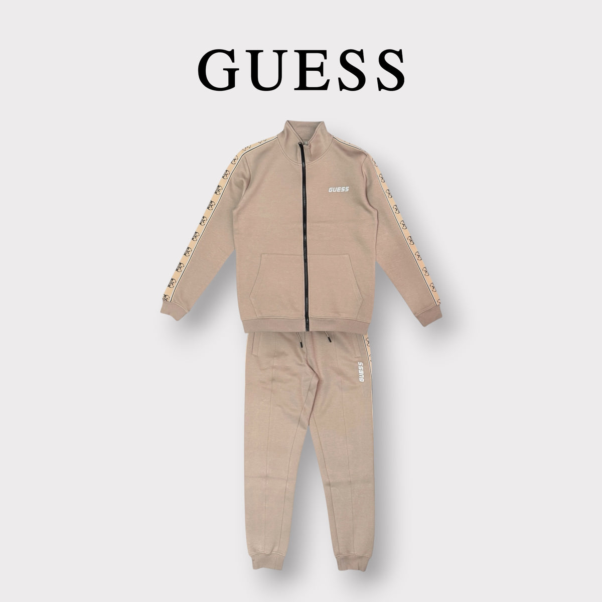 GUESS - Tuta completa Uomo, con scritta lato cuore in, tex.neoprene, Col.Fango