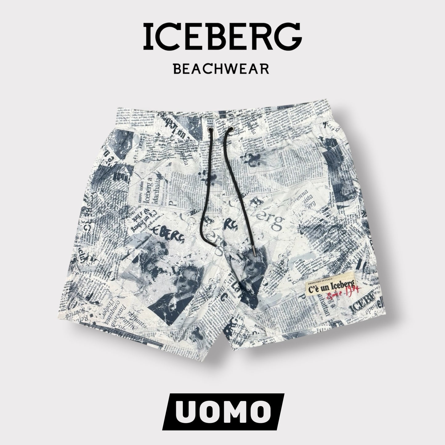 ICEBERG BEACHWEAR- Costume Uomo, con fantasia