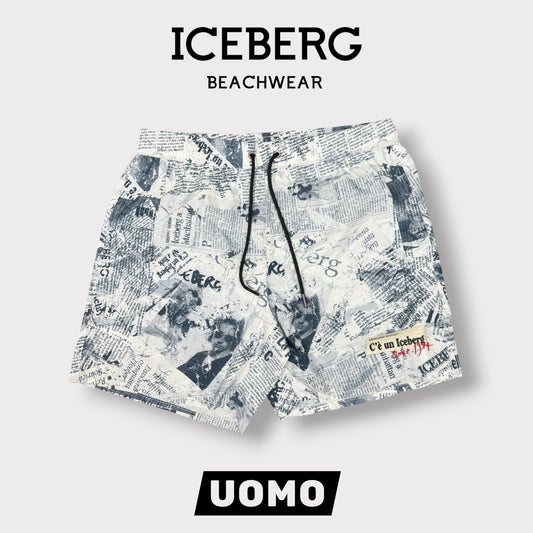 ICEBERG BEACHWEAR- Costume Uomo, con fantasia