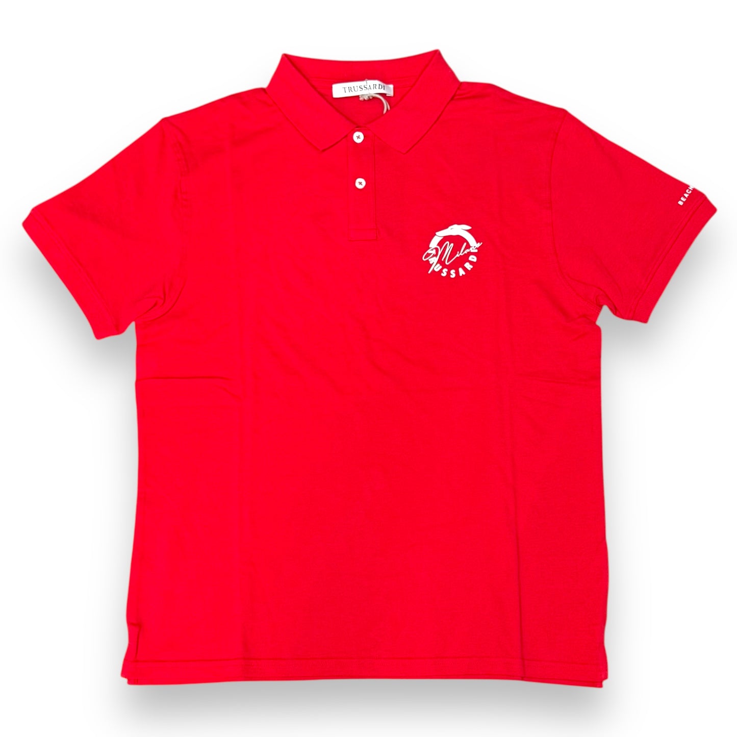 Polo TRUSSARDI con logo lato cuore, Col.Rosso