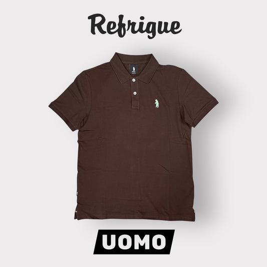 REFRIGUE- Polo Uomo, con logo lato cuore, col.Brown