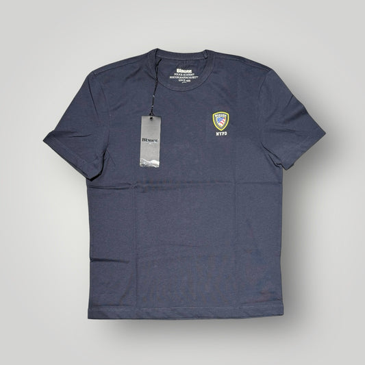 T-shirt BLAUER Uomo blu con logo lato cuore, RegulrFit