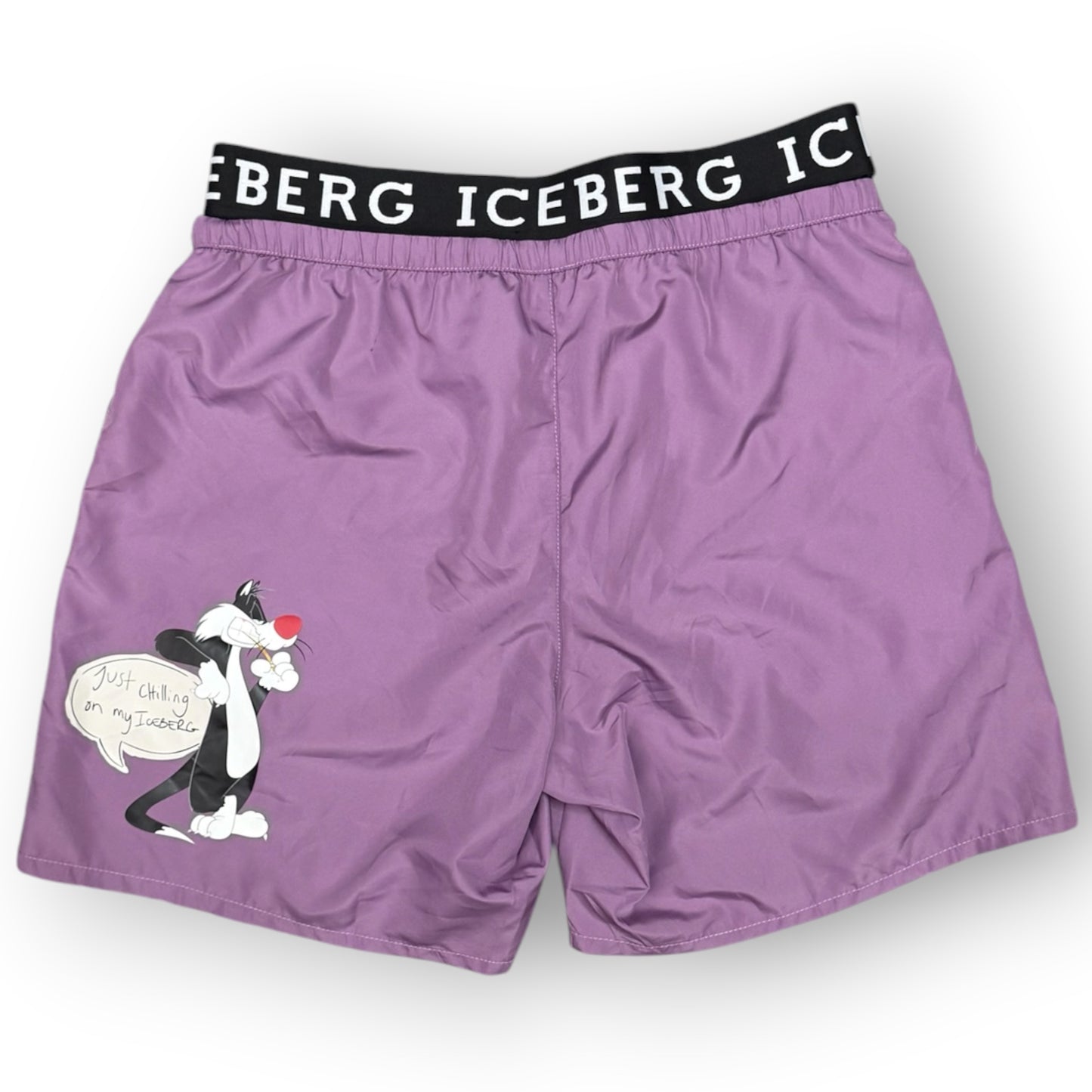 ICEBERG BEACHWEAR- Costume Uomo, con doppio elastico, col.Viola