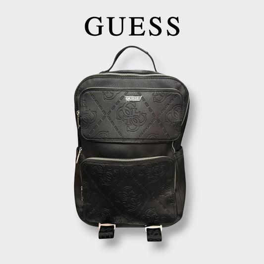 GUESS- Zaino Uomo, in pelle, logato, Col.Nero