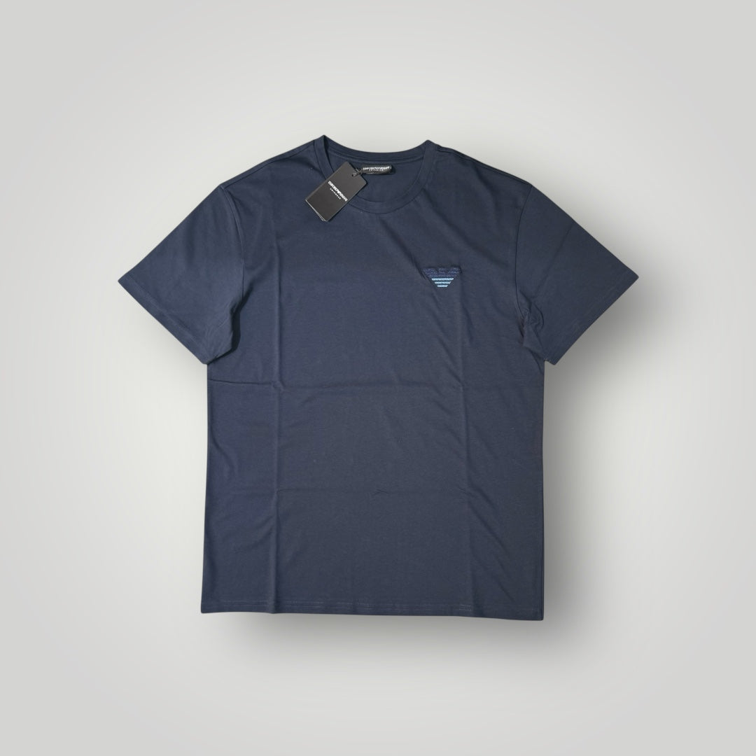 T-shirt EMPORIO ARMANI, con logo medio lato cuore ricamato, Col.Blu