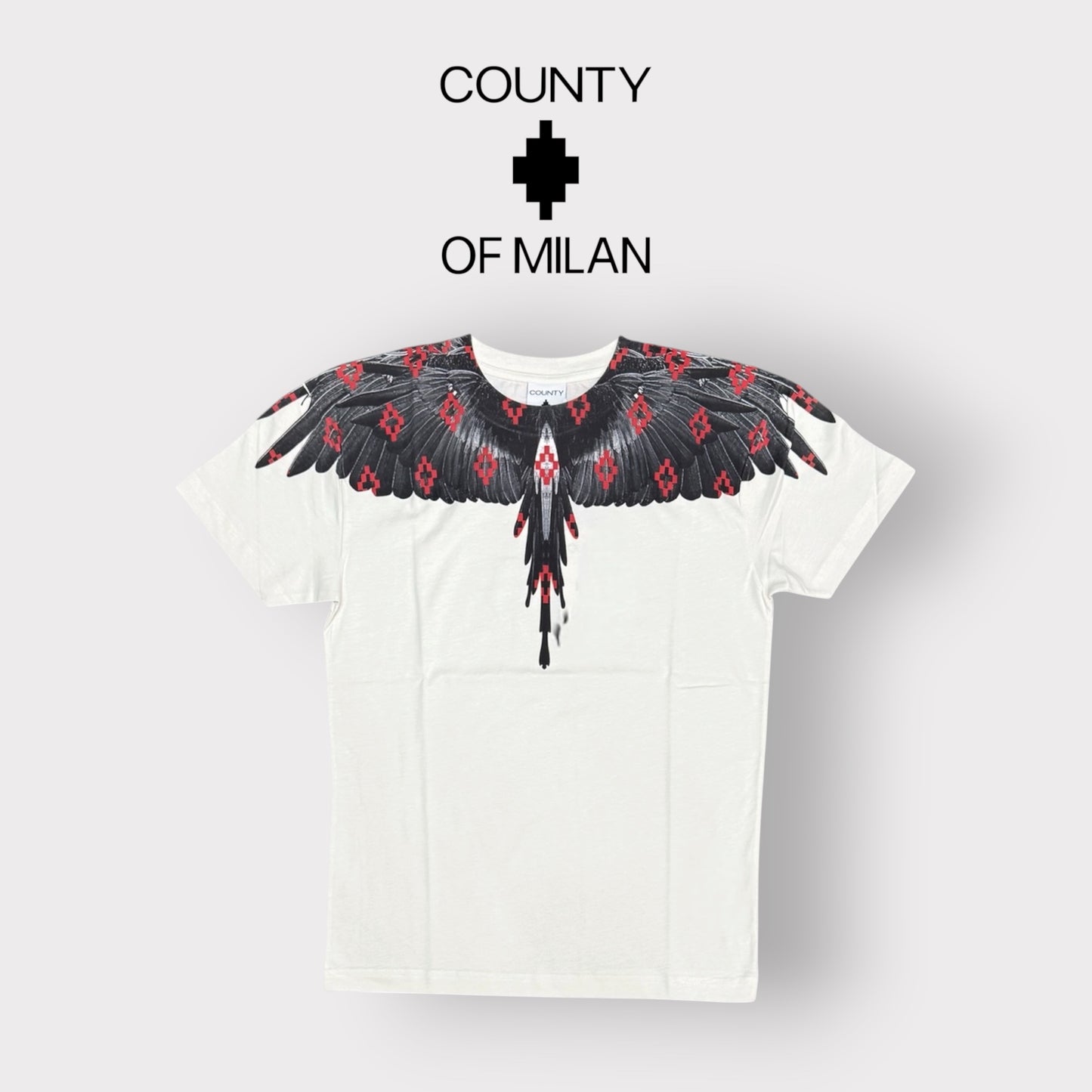 COUNTY OF MILAN- T-Shirt Uomo, (veste comoda), Col.Beige