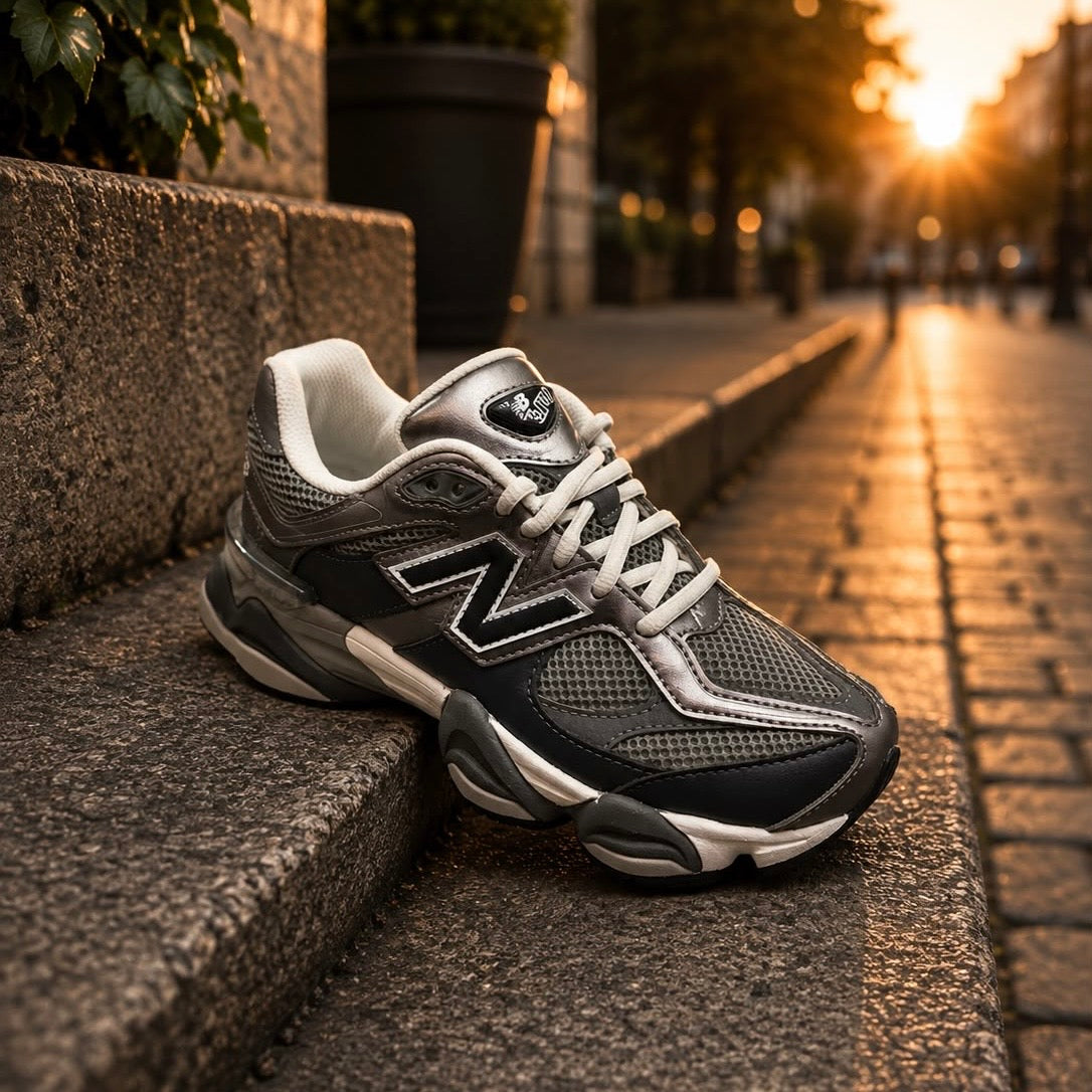 NEW BALANCE 9060 GS- col.Grigio scuro metallizzato
