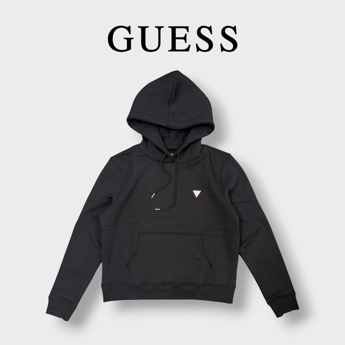 GUESS - Felpa Donna, con cappuccio, tex.Felpato, col.Nero