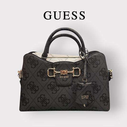 GUESS- Borsa Donna, Group:JANIE LOGO, Col.COAL LOGO