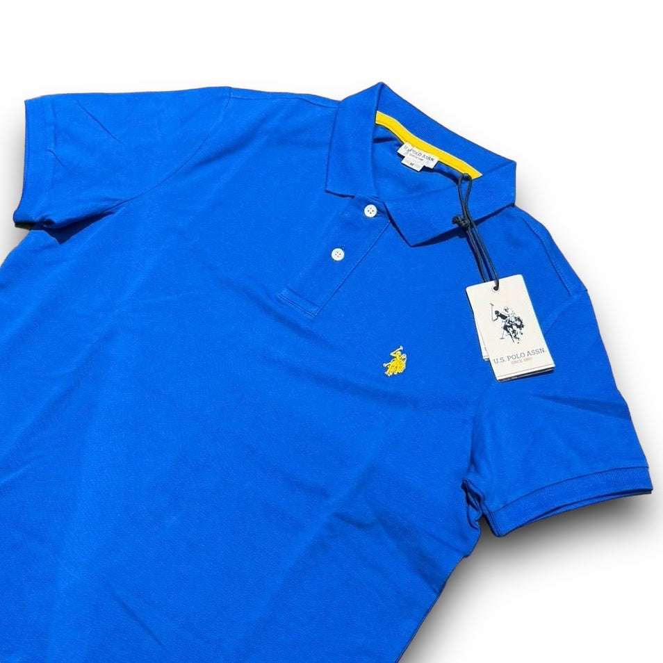 Polo U.S.POLO ASSN. since 1890 Uomo in piquet, RegulrFit, mod.Basic,  col.BluElettrico