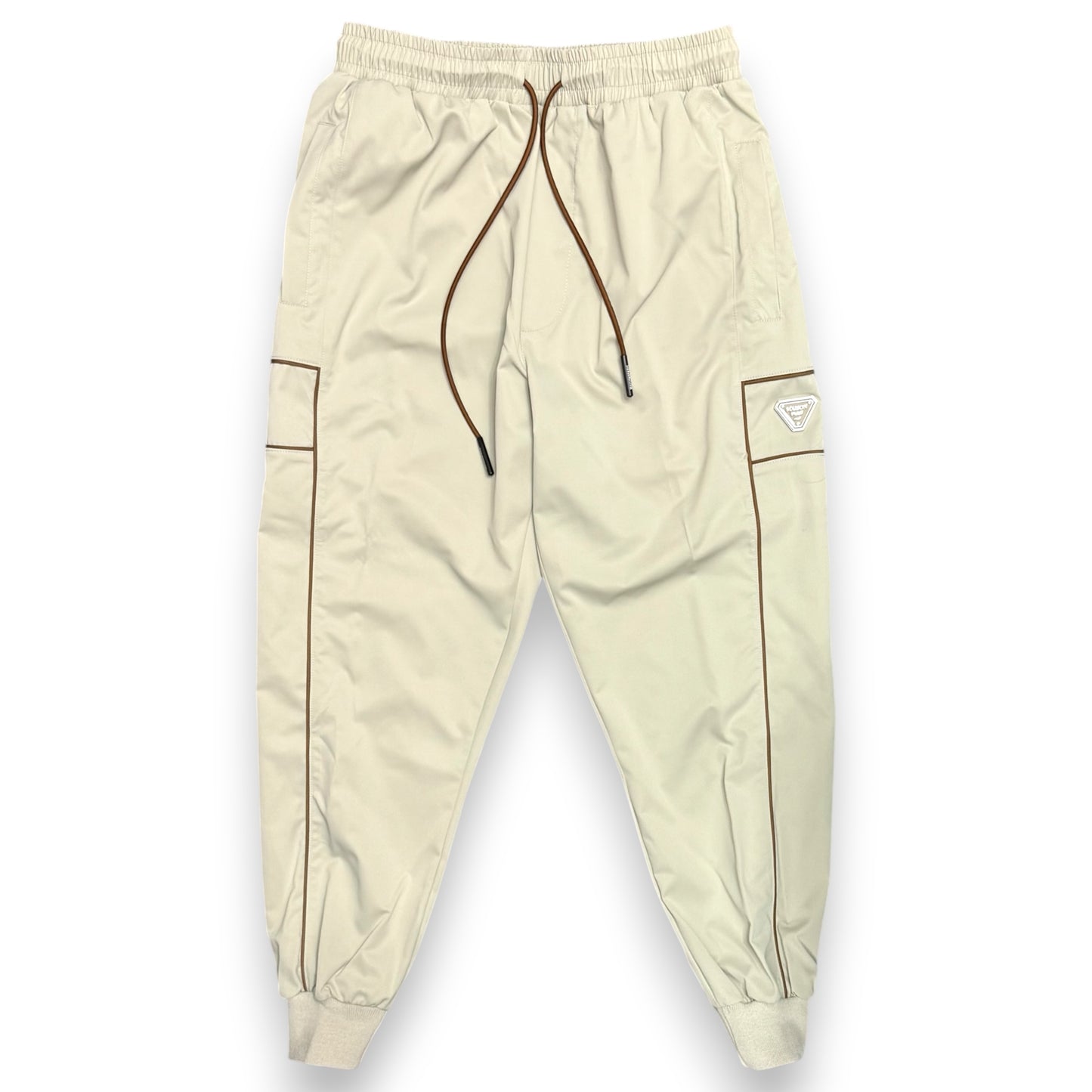 Pantalone MAISON 9 PARIS, in tessuto tecnico, col. Sabbia