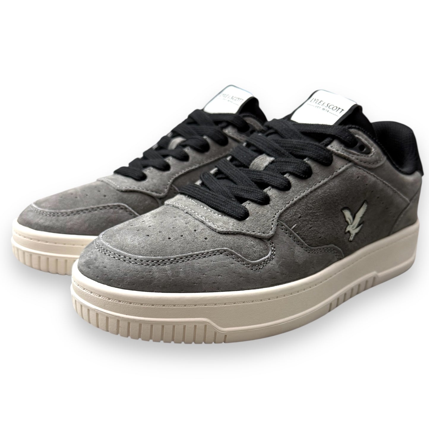 Scarpe LYLE & SCOTT Uomo in alcantara, mod.Culross,col.Grigio