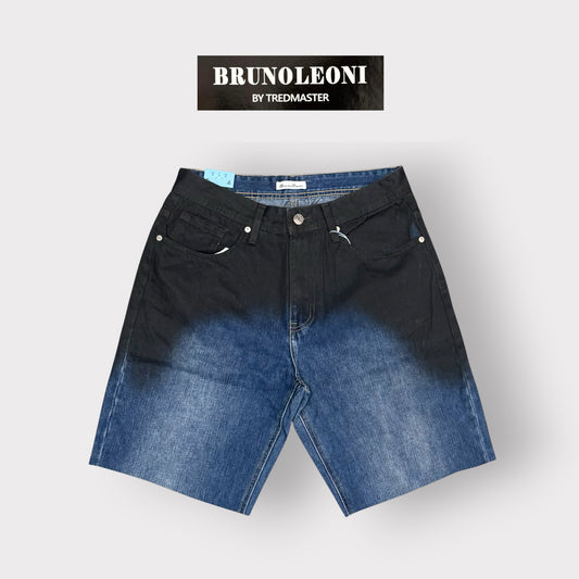 BRUNO LEONI - Bermuda Uomo, (lunghezza sopra al ginocchio), Col.Denim