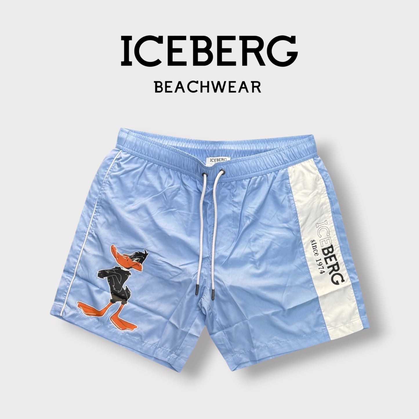 ICEBERG BEACHWEAR- Costume Uomo, con stampa, col.Sky