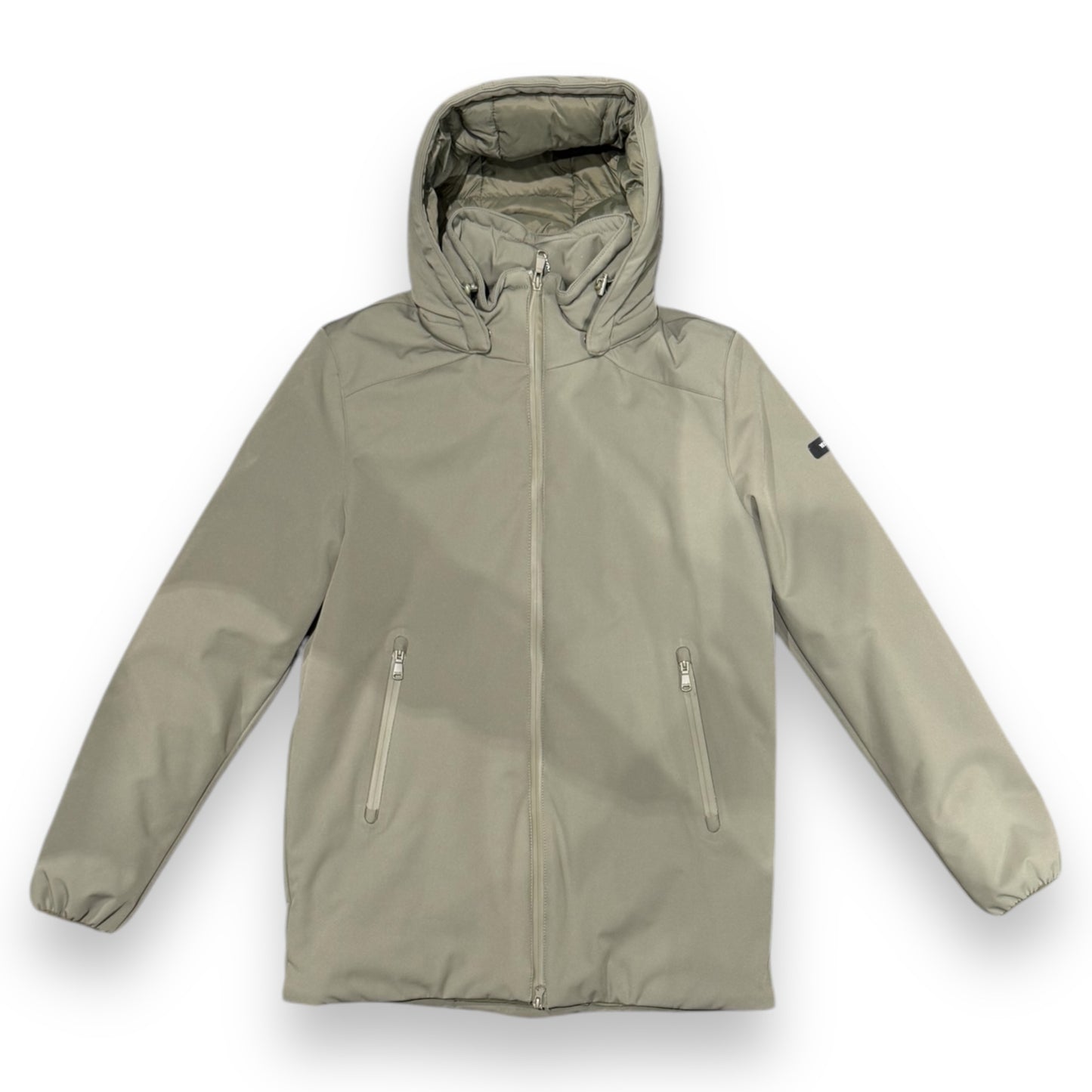 Giubbotto Softshell lungo YES-ZEE Uomo, Cappuccio sganciabile, Slim Fit, Col. Verde