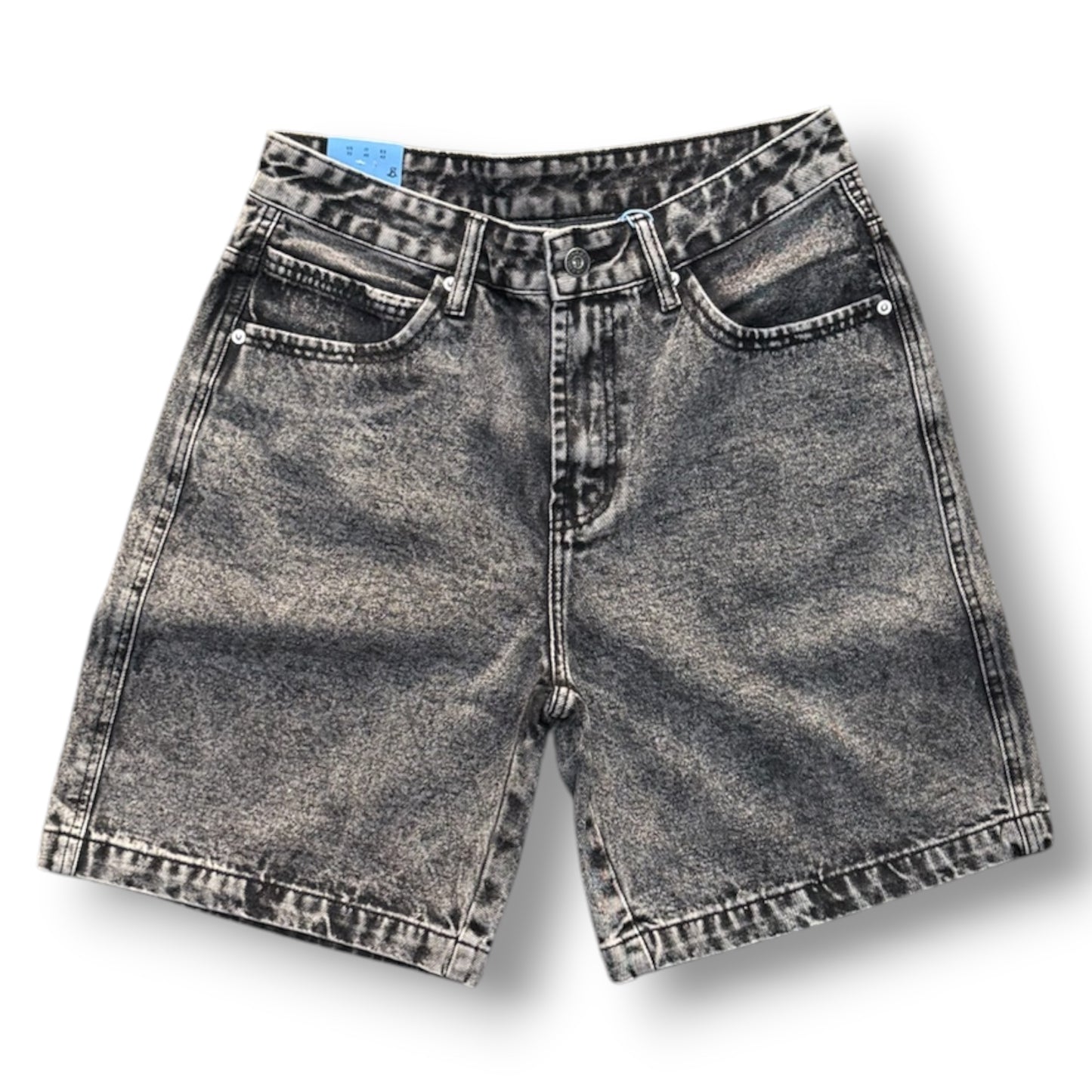 BRUNO LEONI - Bermuda Uomo Carpenter (lunghezza sopra al ginocchio), Col.Denim Grigio