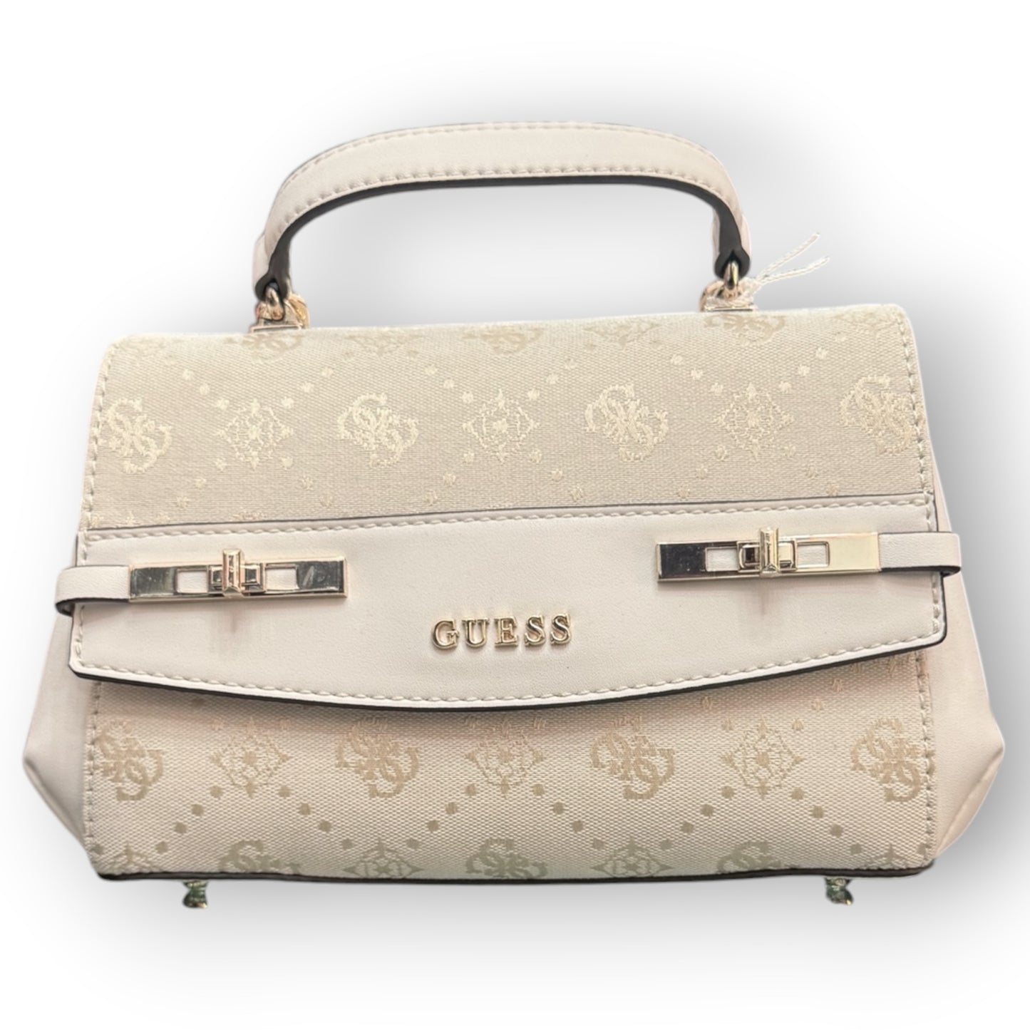 GUESS- Borsa Donna, Group:MELINDA LOGO, (dimensione piccola), Col.OFF WHITE LOGOl