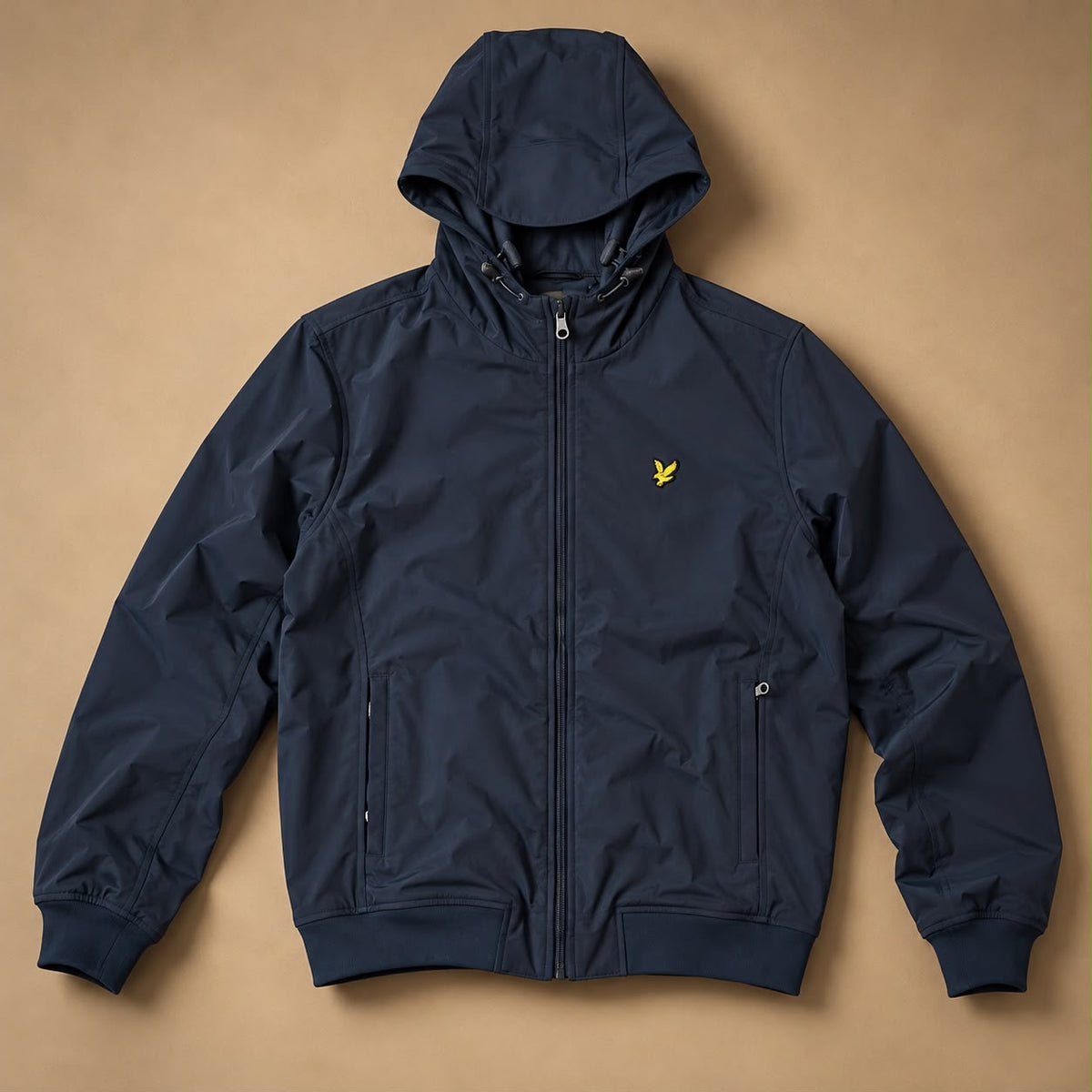 LYLE&SCOTT- Giubbotto Uomo, softshell con interno in pile, con cappuccio, Col.Navy
